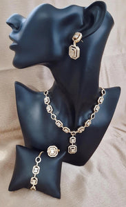 Ensemble Beldi Collier + boucles d'oreilles + bracelet + bague assortis