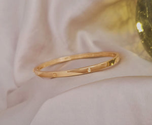 Bracelet jonc en acier inoxydable gravées