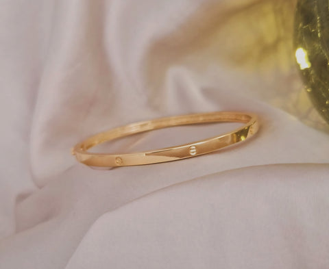 Bracelet jonc en acier inoxydable gravées