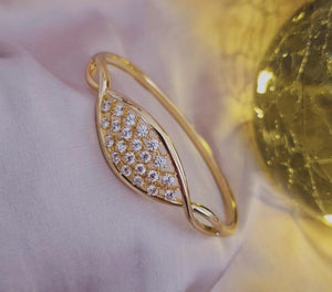 Bracelet jonc losange de strass
