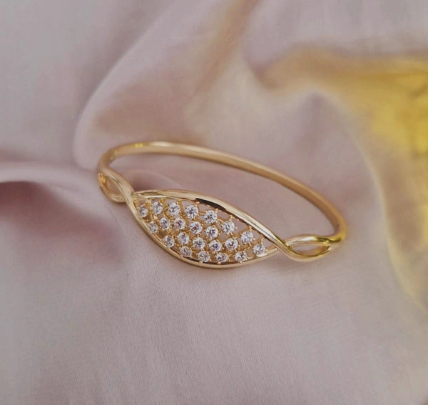 Bracelet jonc losange de strass