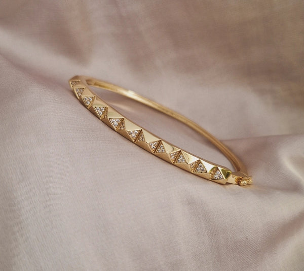 Bracelet jonc pics et strass (vendu à l'unité)