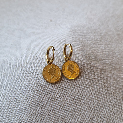 Boucles d'oreille en acier inoxydable pendentif Elisabeth