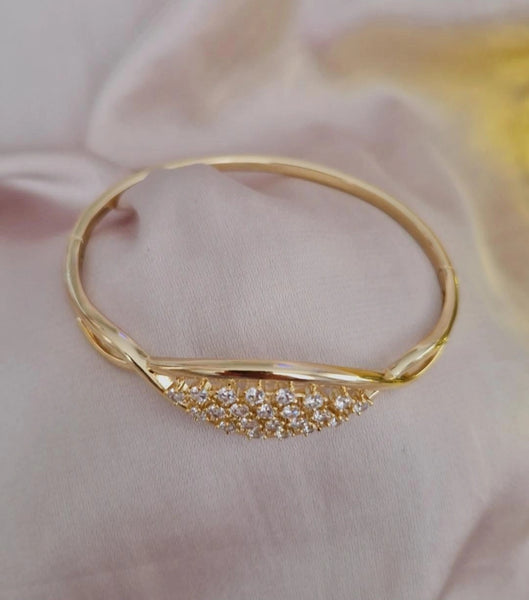 Bracelet jonc losange de strass