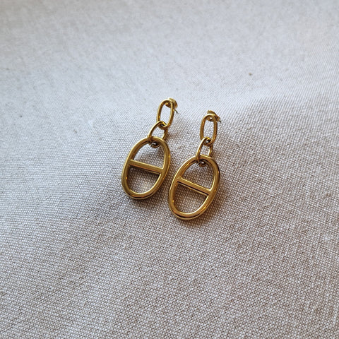 Boucles d'oreilles en acier inoxydable