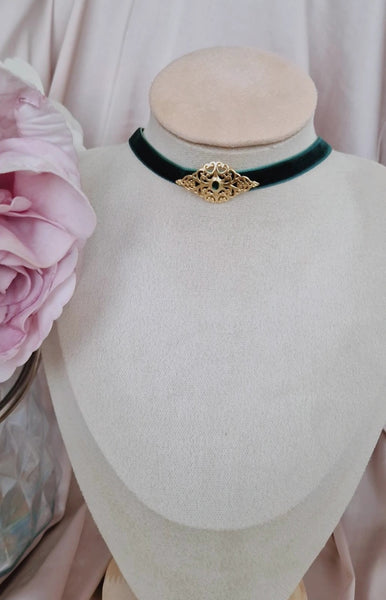 Collier choker en velours pendentif en acier inoxydable pendentif beldi