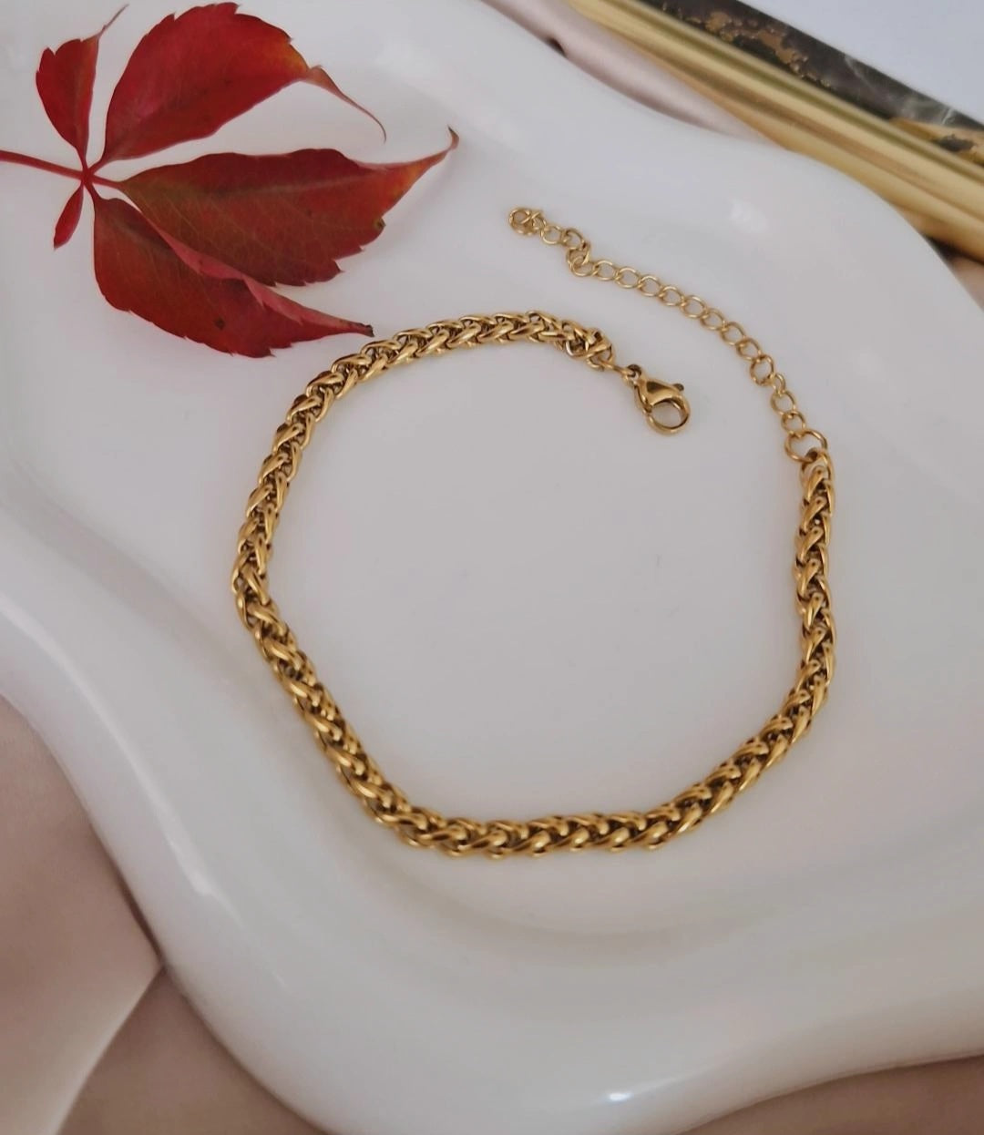Bracelet en acier inoxydable maille torsadée