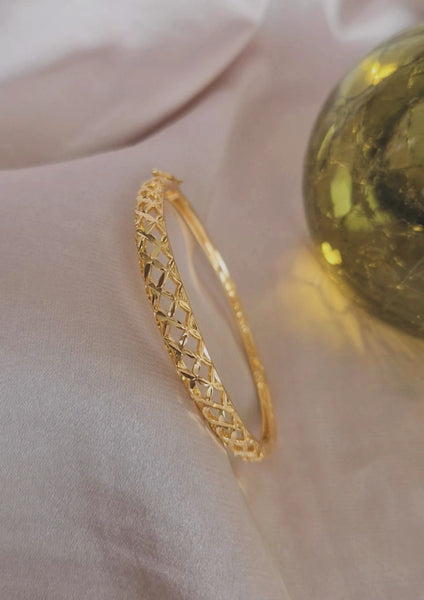 Bracelet jonc en acier inoxydable maille ajourée (vendu à l'unité)