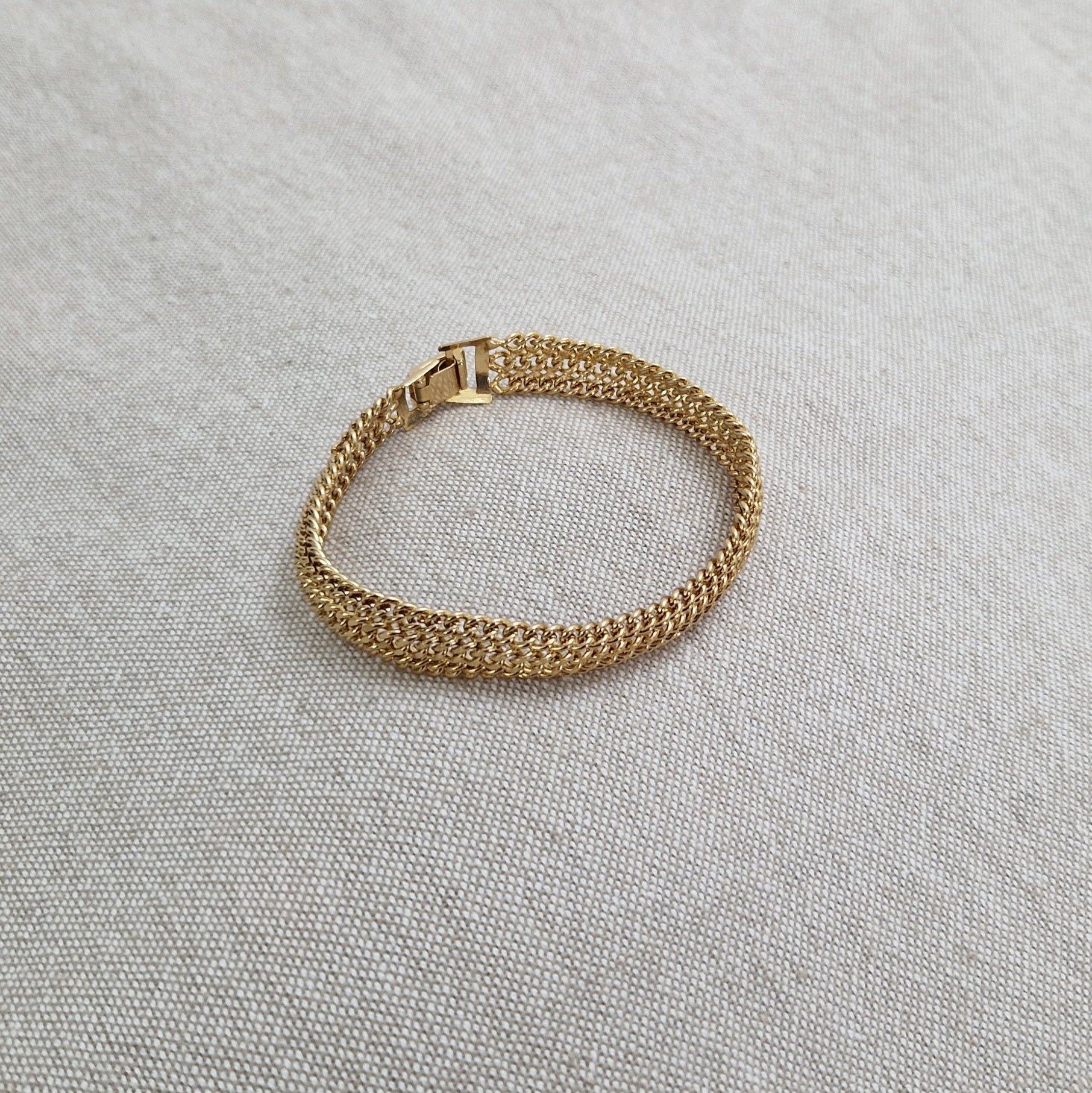 Bracelet en acier inoxydable grosse maille tressée