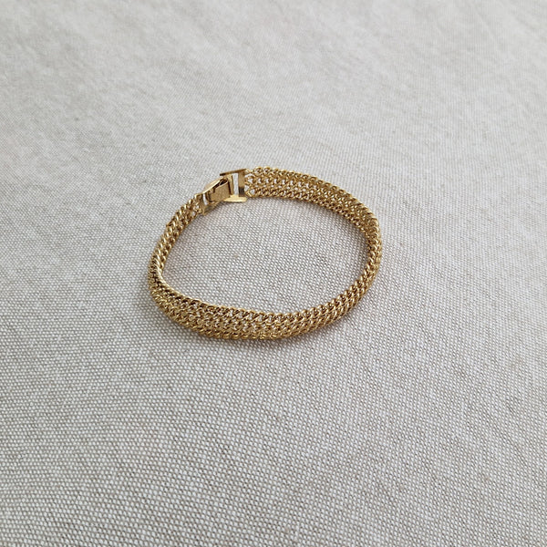 Bracelet en acier inoxydable grosse maille tressée