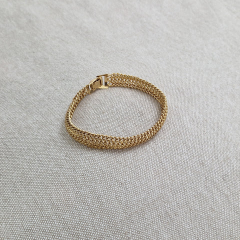 Bracelet en acier inoxydable grosse maille tressée