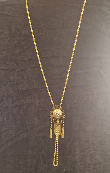 Collier sautoir beldi en acier inoxydable oriental