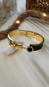 Bracelet jonc en acier inoxydable horloge romaine