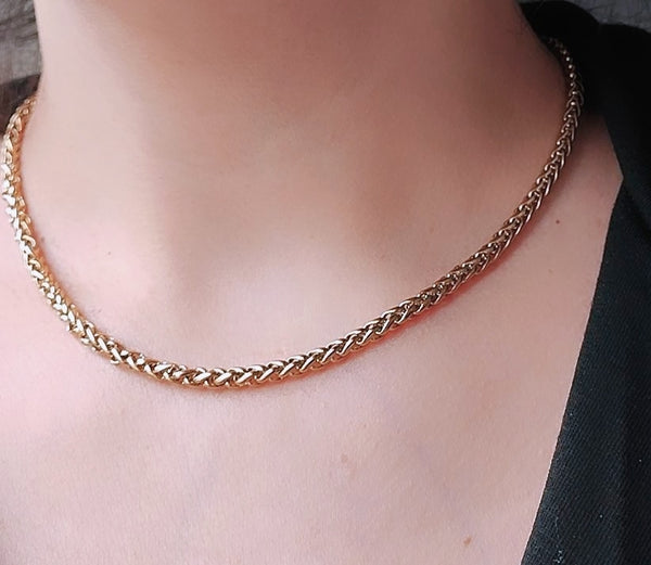 Collier en acier inoxydable maille torsadée